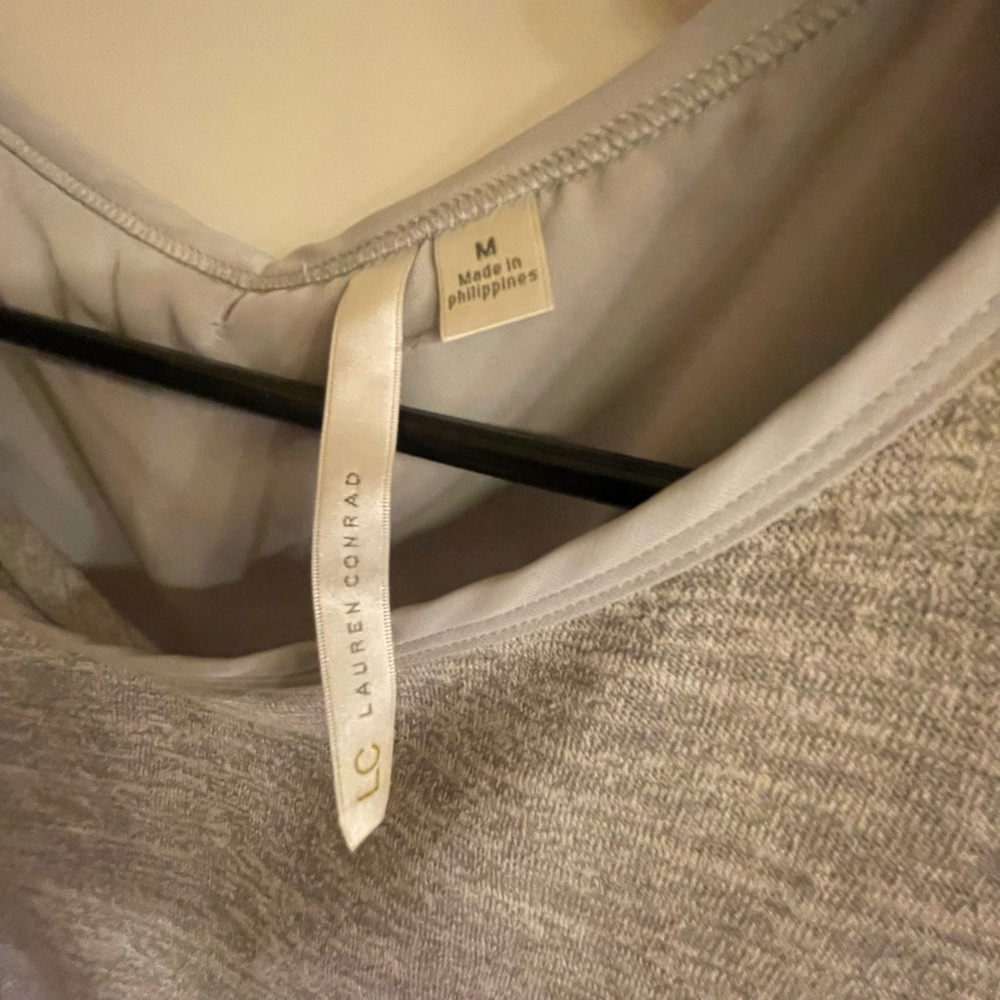Lauren Conrad gray shirt with tie